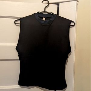 American Apparel Mock Neck Sleeveless Top